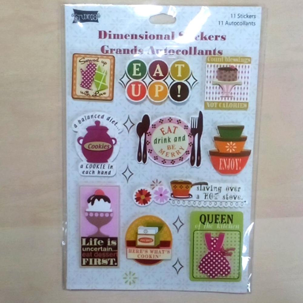 3/$15 Queen of the Kitchen 3D Stickers 840341668633
